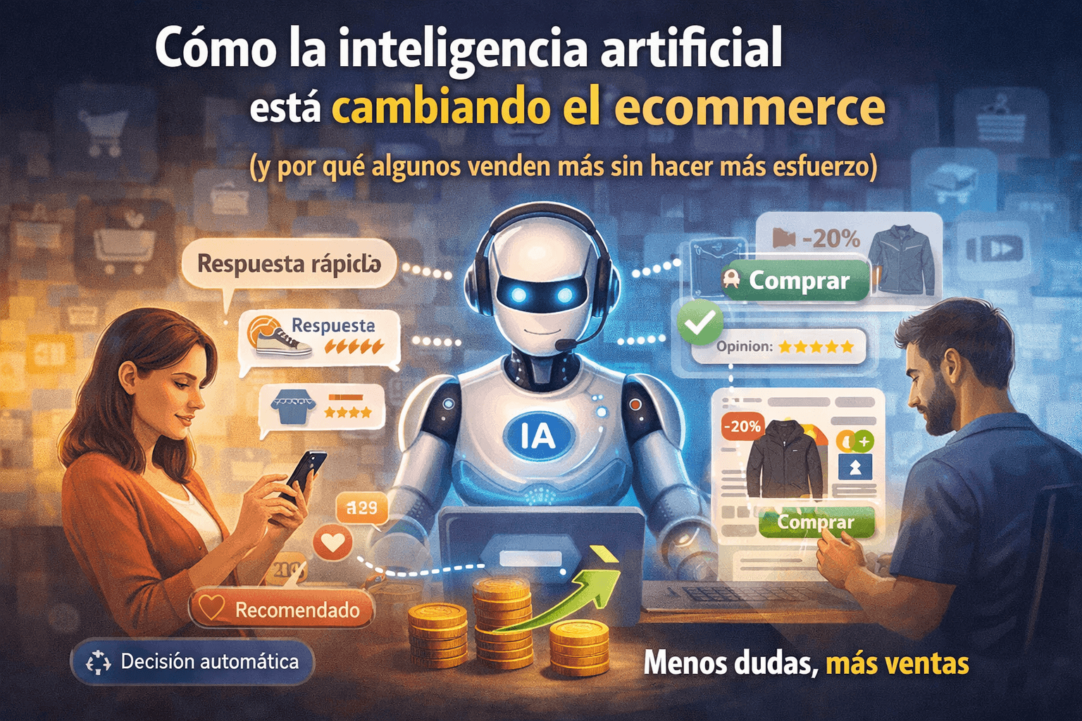 Cómo la inteligencia artificial está cambiando el ecommerce (y por qué algunos venden más sin hacer más esfuerzo)